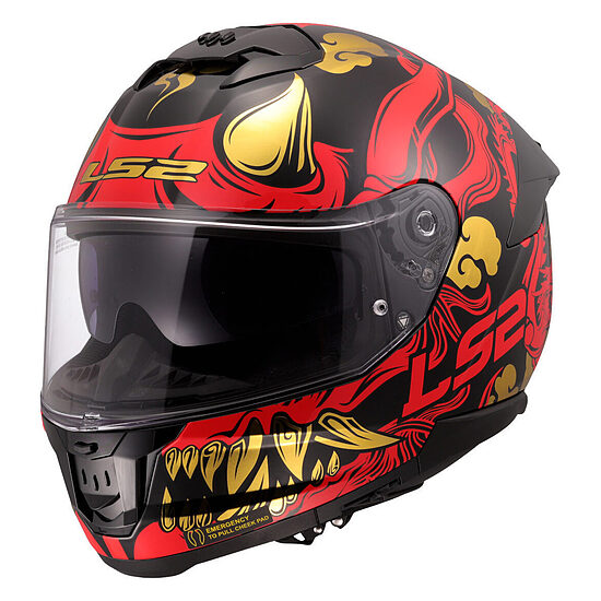 LS2 FF808 STREAM II DRAKO Helmet - Black Red , XXL