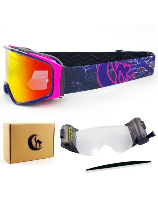 MTR-2 MITTY "GRAFFITY" LOVE BLUE/PINK NEON "SPECIAL EDITION" LENS RED-FIRE + ROLL-OFF SYSTEM 47mm
