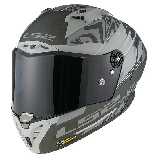 LS2 FF805 THUNDER GP AERO POLAR helmet - Matt Black , S