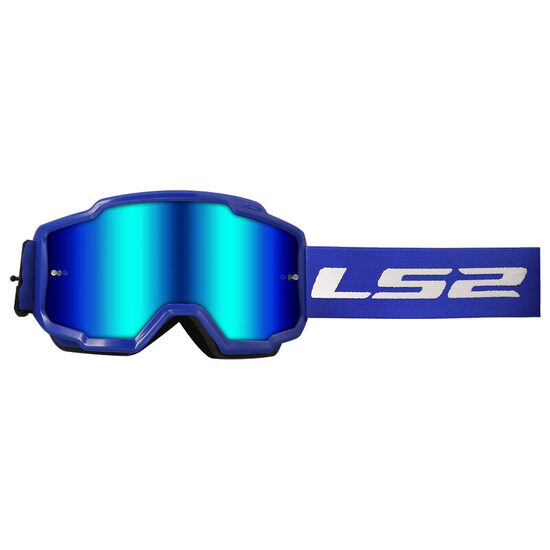 LS2 CHARGER GOGGLE Blue/Iridium Visor