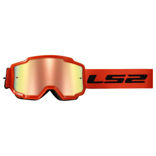 LS2 CHARGER GOGGLE H-V Orange/Iridium Visor