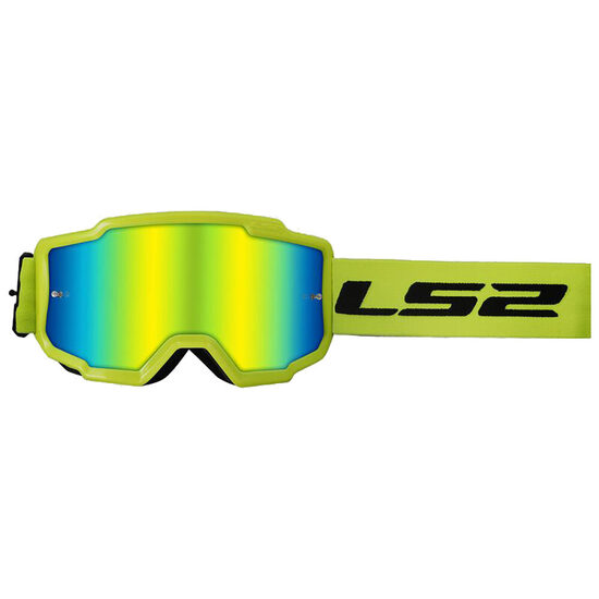 LS2 CHARGER GOGGLE H-V Yellow/Iridium Visor