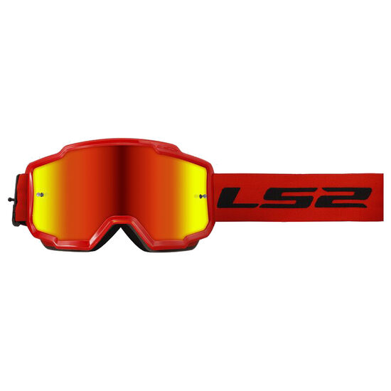 LS2 CHARGER GOGGLE Red/Iridium Visor