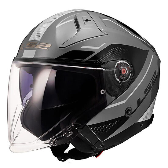 LS2 OF603 INFINITY II VEYRON helmet - Gloss Grey White , XS