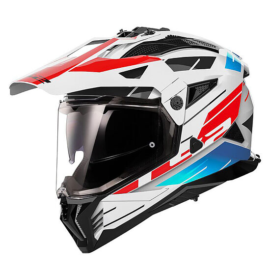 LS2 MX702 PIONEER II NAMIB Helmet - White Orange , 3XL