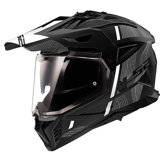 LS2 MX702 PIONEER II HILL helmet - White Red , M