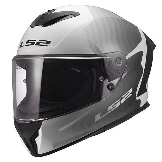 LS2 FF820 RAPID III FLOW Helmet - White Grey , XXL