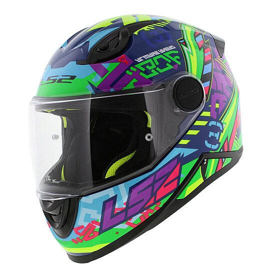 LS2 FF812 KID SVENT Helmet - L , Blue Green