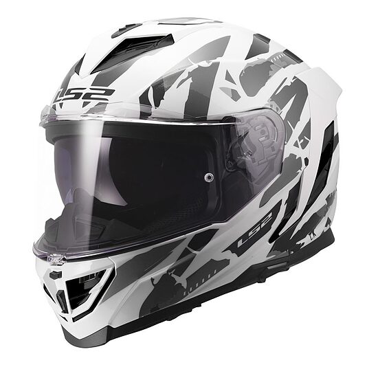 LS2 FF818 STORM III KAOS Helmet - XL , Hi-Vis Yellow