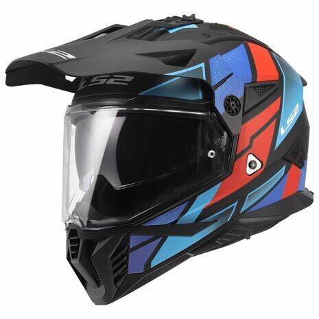 LS2 MX702 PIONEER II BLOCK Helmet - S , Grey Red