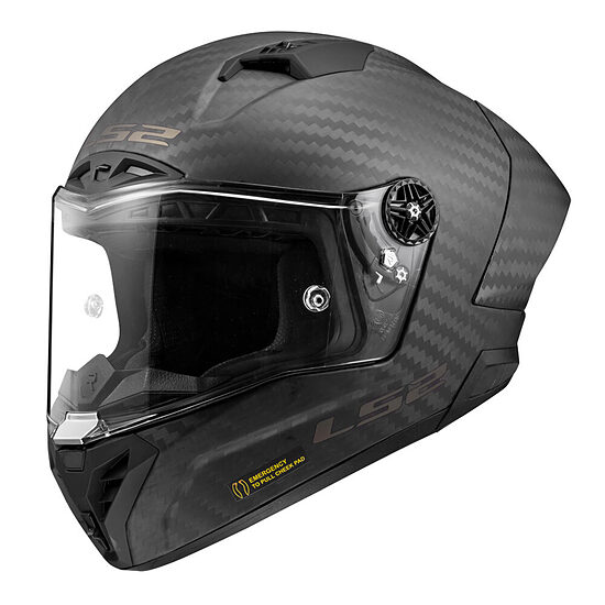 LS2 FF805 THUNDER GP PRO FIM helmet - XS , Matt Black