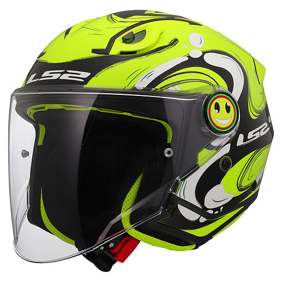 LS2 OF622 FUNNY II GLUP Helmet - Hi-Vis Yellow , M