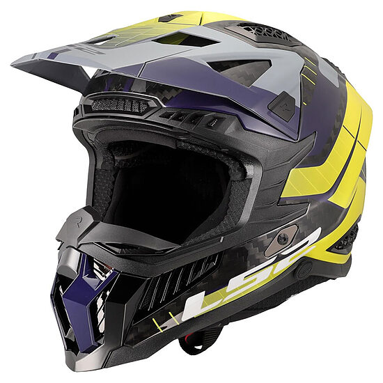 LS2 MX703 C X-FORCE GALUO Helmet - Grey H-V Yellow , L