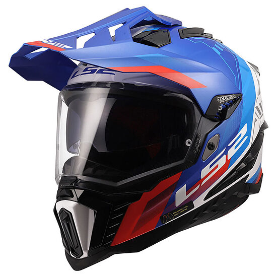 LS2 MX701 EXPLORER HEXA Helmet - XXL , Black Red Grey