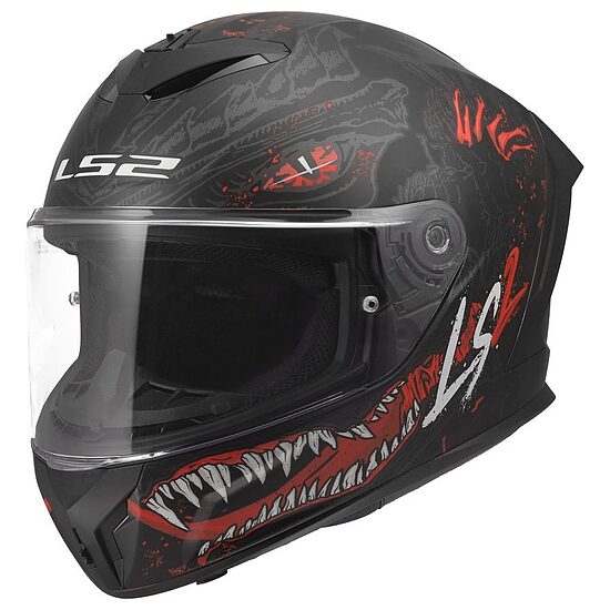 LS2 FF820 RAPID III KAIJU 2 Helmet - Black Red White , S