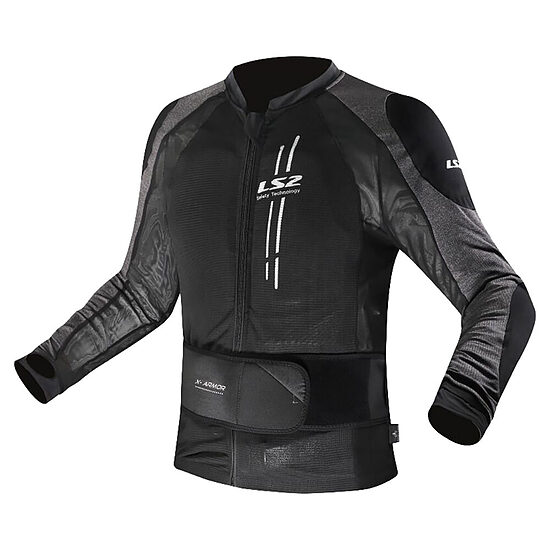 LS2 X-Armor Man Jacket - 3XL-4XL , Black Silver