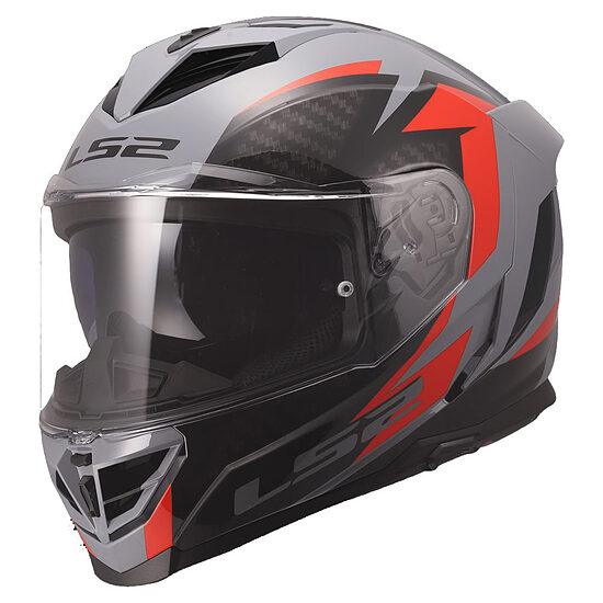 LS2 FF818 STORM III DYNAMO Helmet - Grey Red , XXL