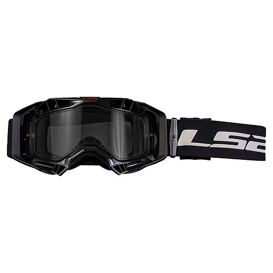 LS2 AURA ENDURO SERIES GOGGLE - Black White/Clear Visor
