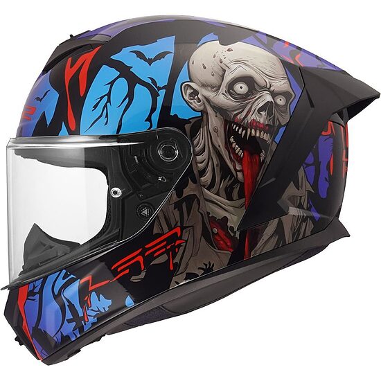 LS2 FF820 RAPID III ZOMBIE 2 Helmet - M , Black Red Blue