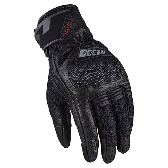 LS2 Air Raptor Man Gloves - M , Green Blue H-V Orange