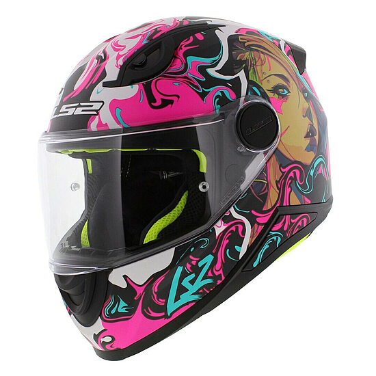 LS2 FF812 KID CYBERG Helmet - Matt Purple Cyan , M