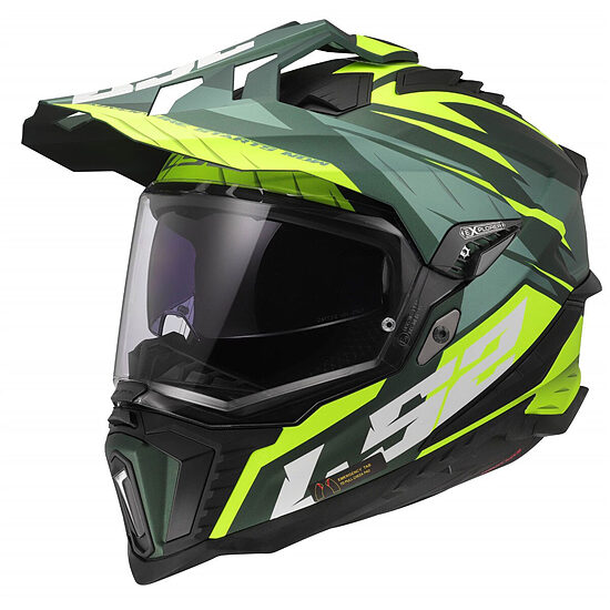 LS2 MX701 EXPLORER SPIRE Helmet - Black Titanium Red , M