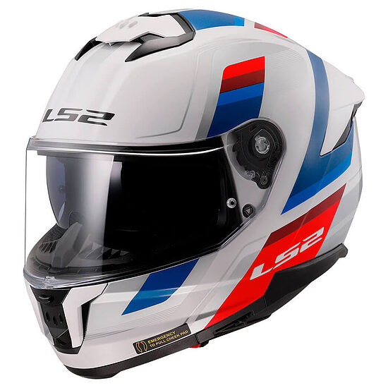LS2 FF808 STREAM II VINTAGE helmet - Black Grey Red , XXL