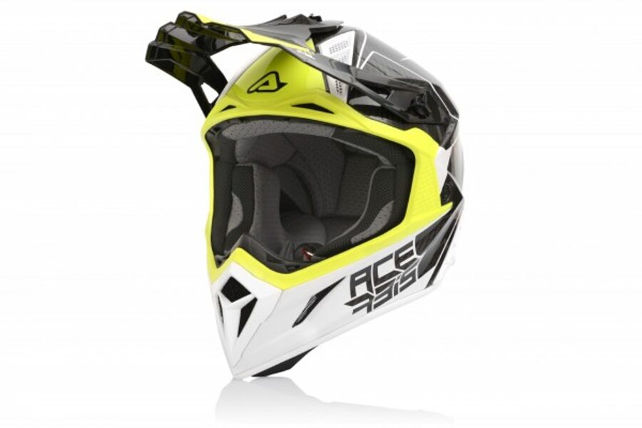Acerbis STEEL CARBON - WHITE/YELLOW